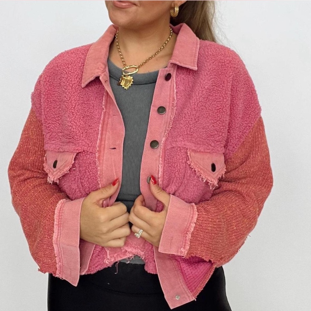 POL BARBIE SHERPA KNIT JACKET NEW!